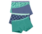 Bonds Boys' Trunks 4-Pack - Falling Fern/Blue/Green/Check