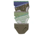 Bonds Boys' Briefs 5-Pack - Green/Brown/Blue