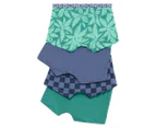 Bonds Boys' Trunks 4-Pack - Falling Fern/Blue/Green/Check