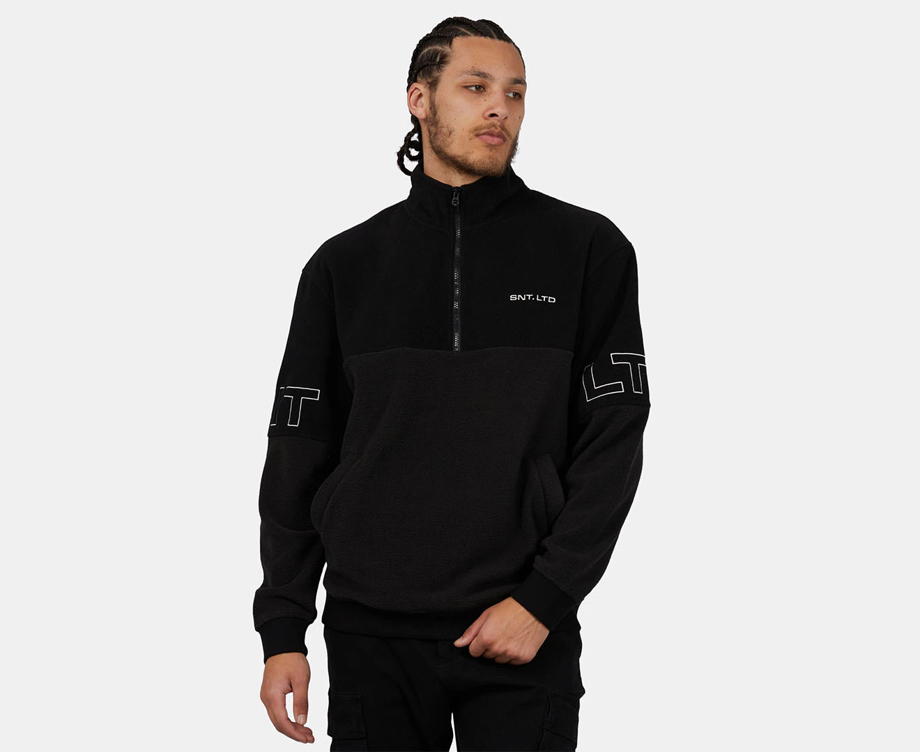 St. Goliath Men's Polar Quarter Zip Jumper - Black