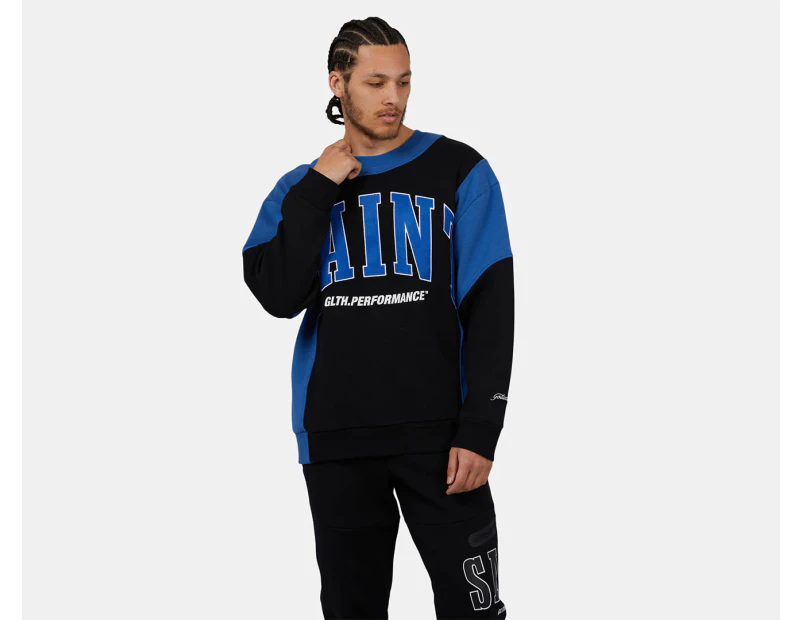 St. Goliath Men's Baseline Crew Sweatshirt - Blue/Black