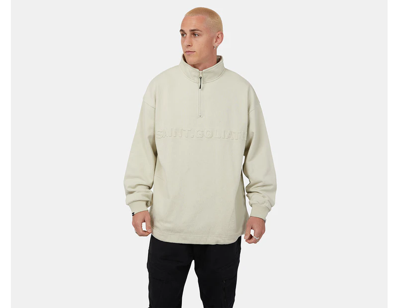 St. Goliath Men's Sundown Quarter Zip Jumper - Sage