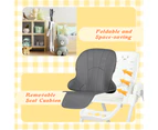 Advwin 3-in-1 Folding Baby Highchair Adjustable Toddler Feeding Chair Baby Eating Chair, Gray