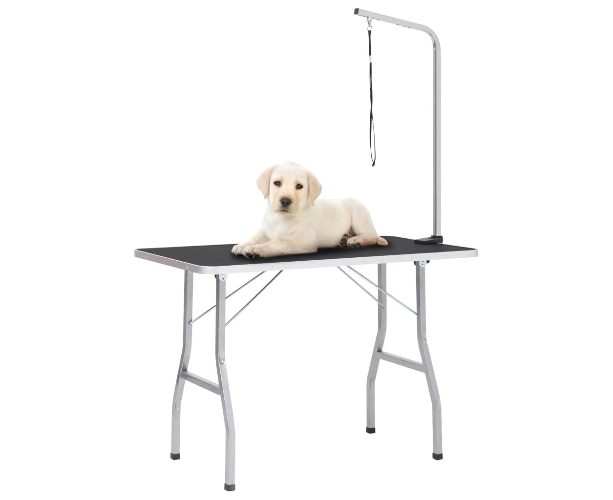 Adjustable Pet Grooming Table Non-Slip Surface Foldable with Loop for Dogs Cats