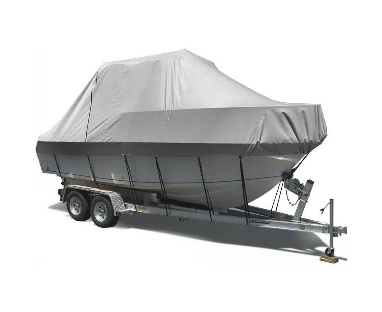 23 25ft Heavy Duty 600D UV Mildew Resistant Boat Cover with Zipper & Straps