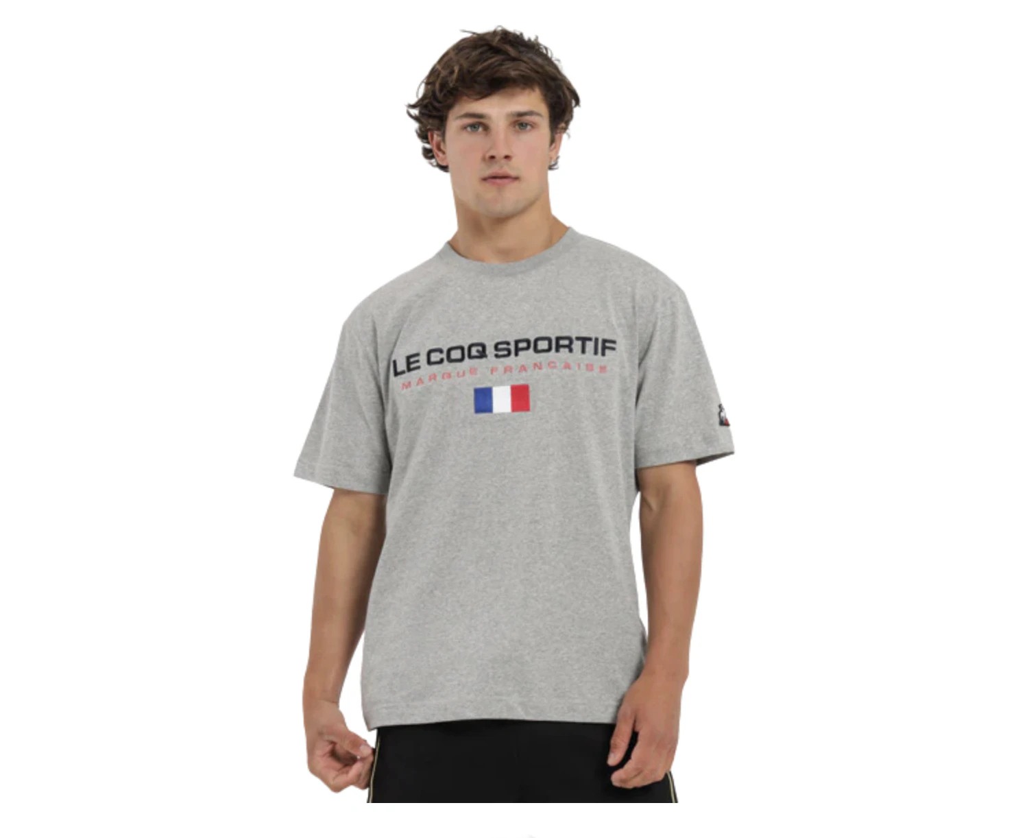 Le Coq Sportif Mens Francaise Tee Top T Shirt - Grey Marle