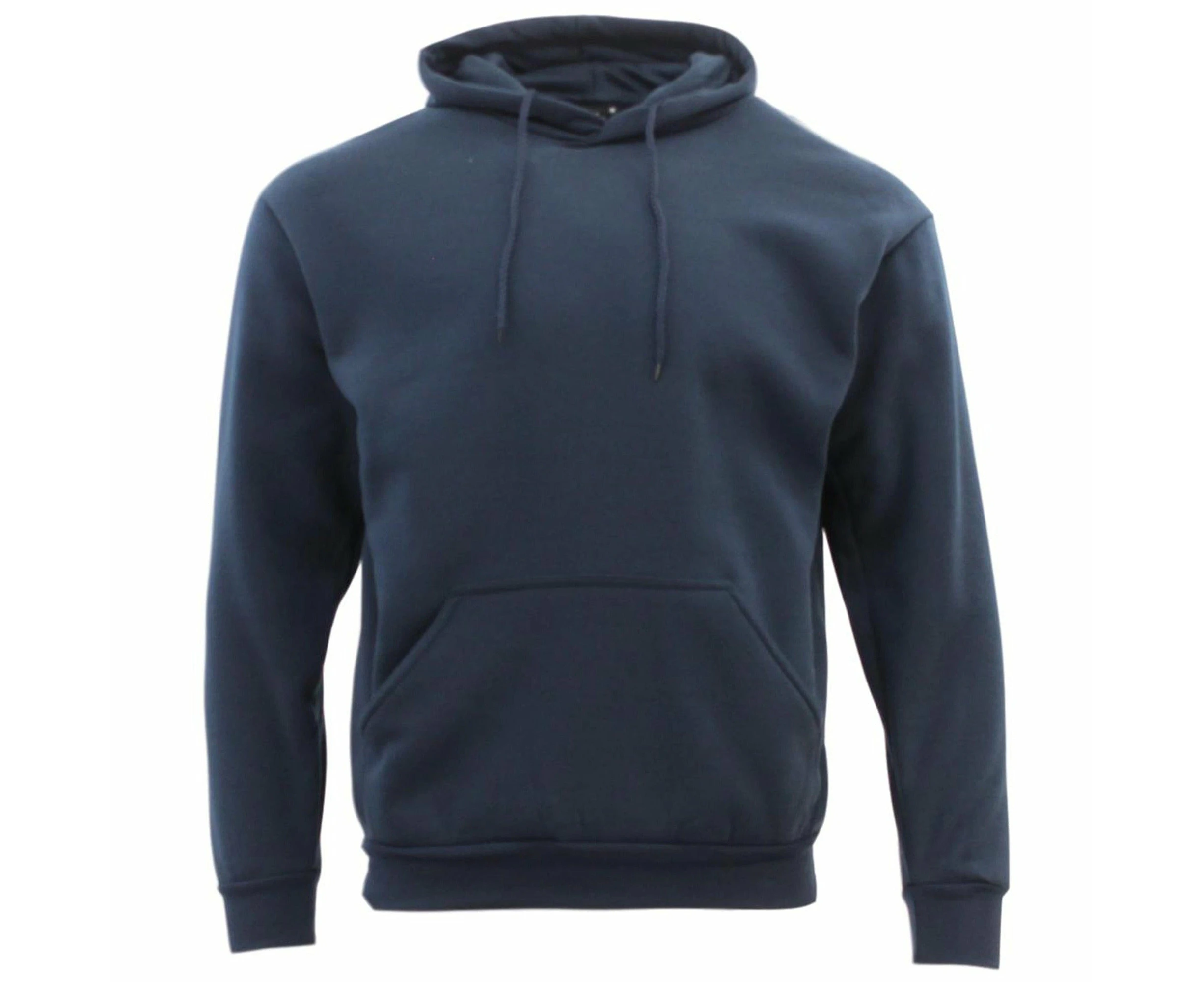 Navy Unisex Basic Plain Hoodie