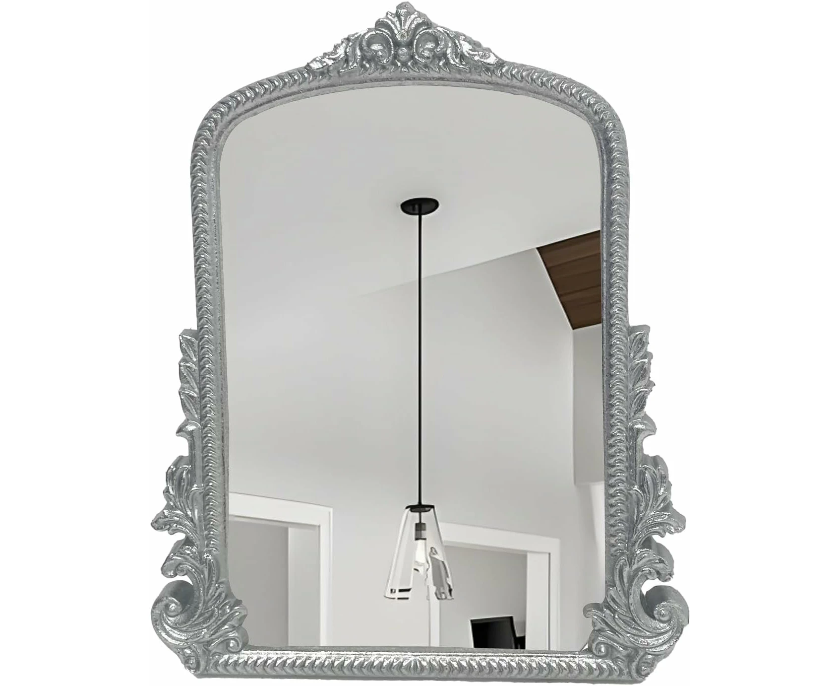 Vintage Wall Mirror, 20"x16" Wall Mounted Bedroom Mirror, Arch Bathroom Mirror, Vanity Mirror for Wall, Living Room Dressing Room Entryway Hallways,