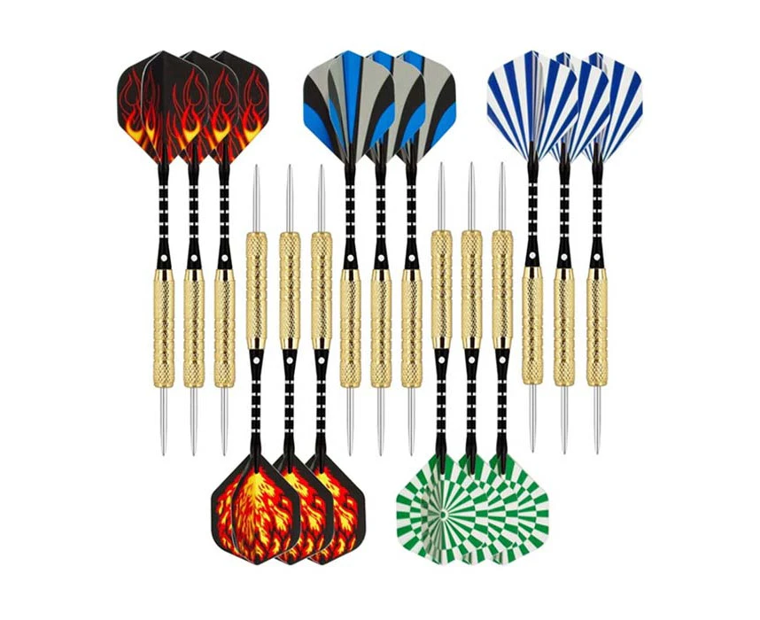 GEERTOP 15 Pack Steel Tip Darts 18 Grams Premium Darts Metal Tip Set with Aluminum Shafts