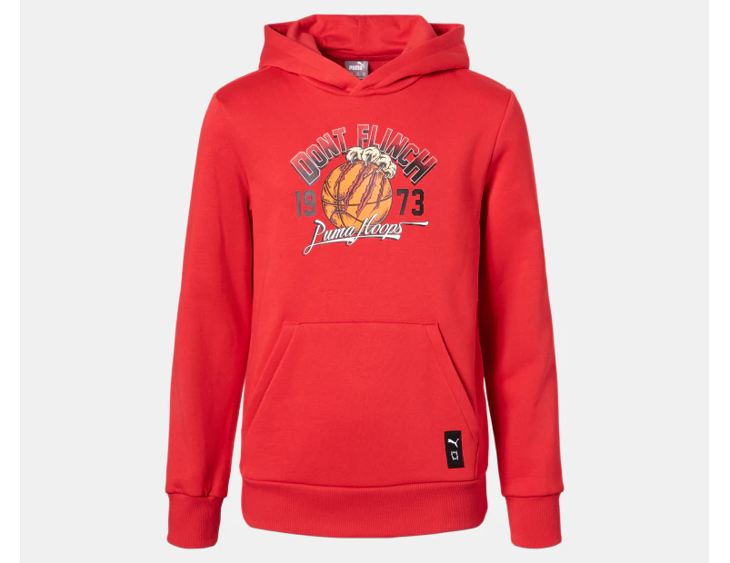 Puma Boys' Basketball Graphic Booster Hoodie - For All Time Red