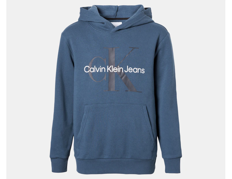 Calvin Klein Jeans Youth Boys' Old School Placement Logo Hoodie - Dark Denim