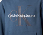 Calvin Klein Jeans Youth Boys' Old School Placement Logo Hoodie - Dark Denim