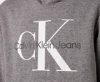 Calvin Klein Jeans Youth Boys' Old School Placement Logo Hoodie - Medium Grey