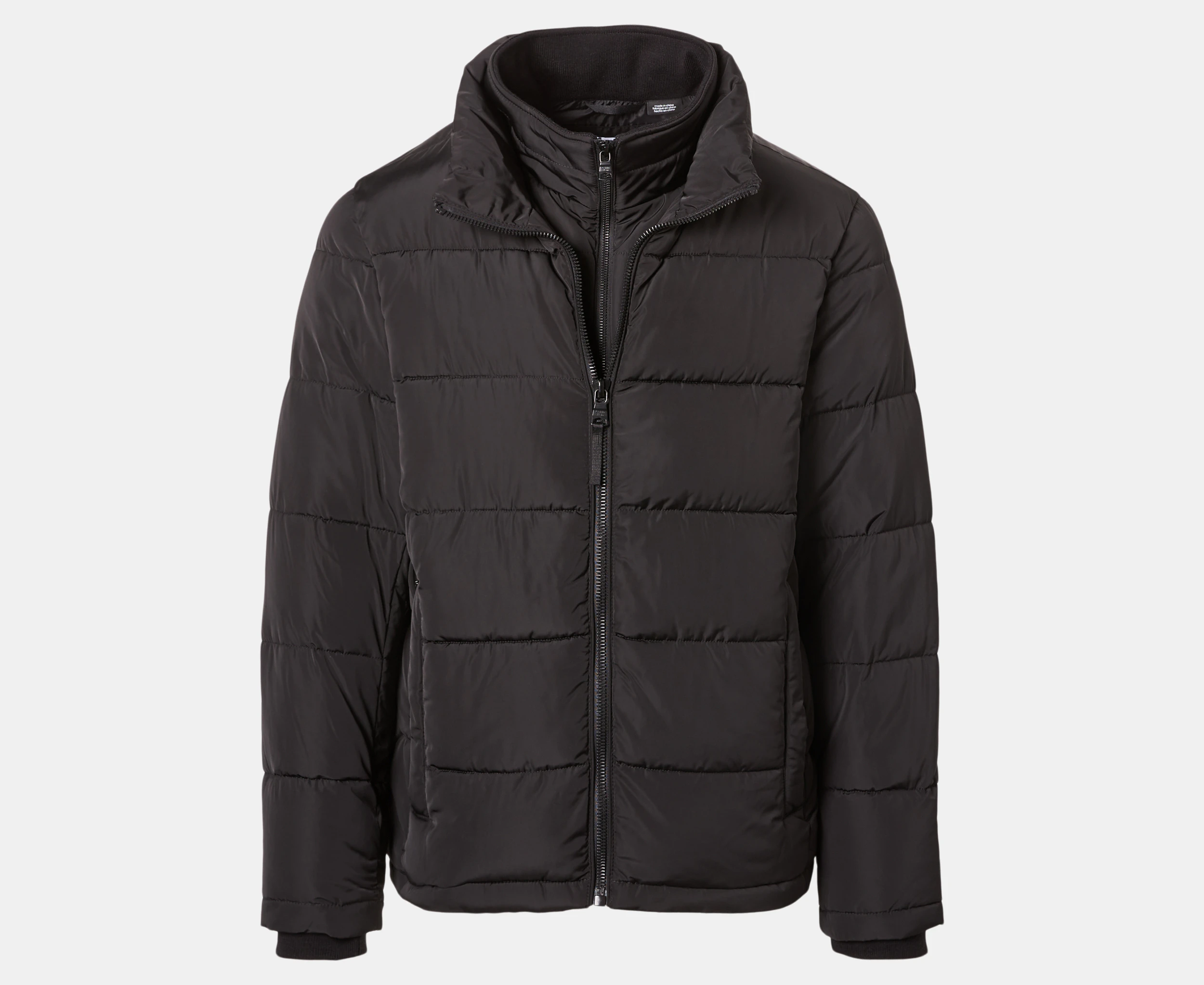 Calvin Klein Men's Core Puffer w/ Bib Jacket - Black