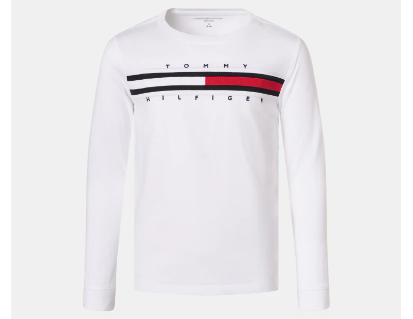 Tommy Hilfiger Boys' Tino Fashion Tee / T-Shirt / Tshirt - White