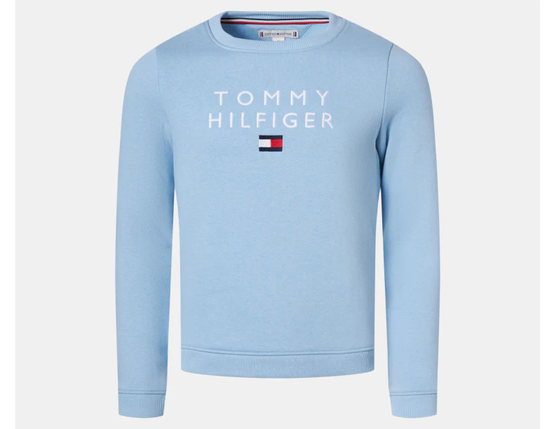 Tommy Hilfiger Girls' Stacked Popover Sweatshirt - Water