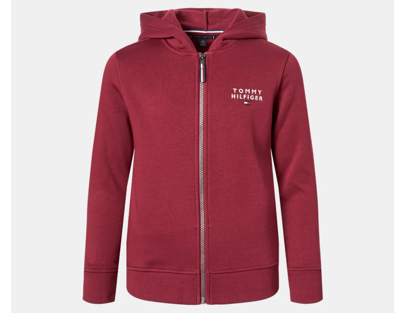 Tommy Hilfiger Boys' Stacked Full-Zip Hoodie - Rouge