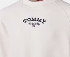 Tommy Hilfiger Girls' Tommy Logo Crewneck Sweatshirt - Milky Way