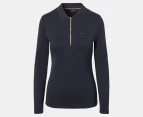 Tommy Hilfiger Women's Slim Fit Long Sleeve Polo - Desert Sky