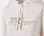 Tommy Hilfiger Women's Metallic Logo Hoodie - Milky Way