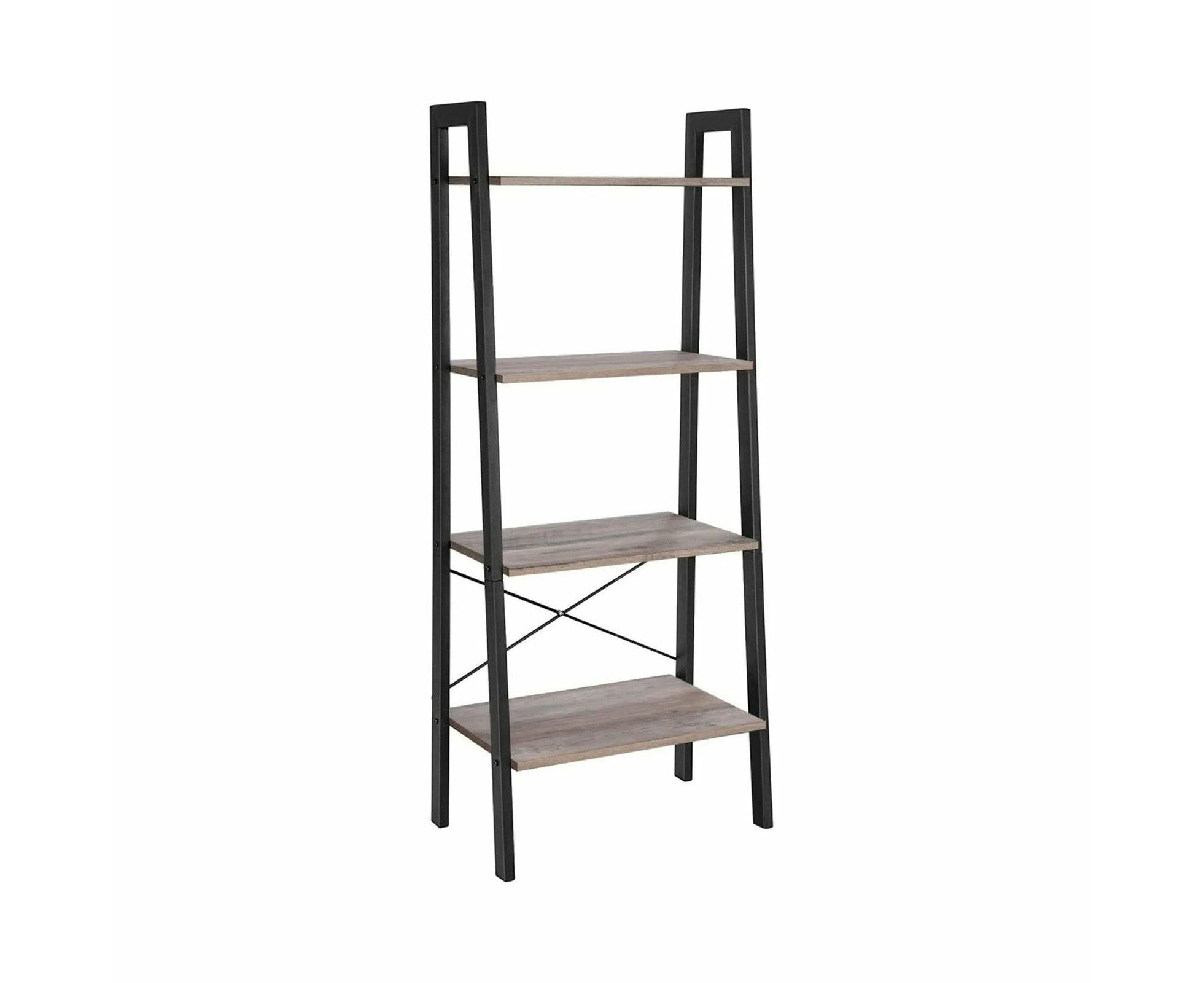 VASAGLE 4-Tier Ladder Shelf Greige and Black