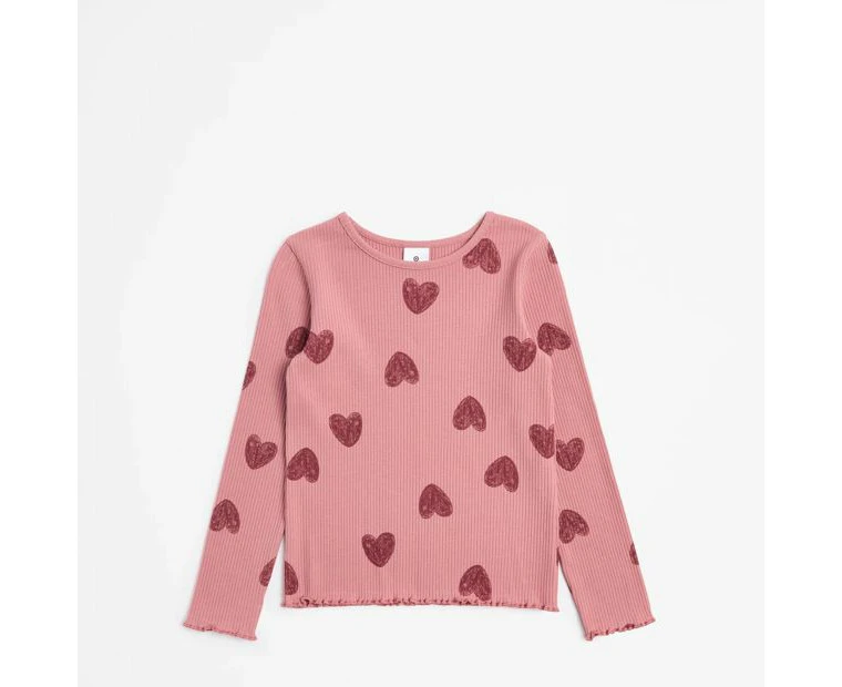 Target Australian Cotton Long Sleeve Rib Top