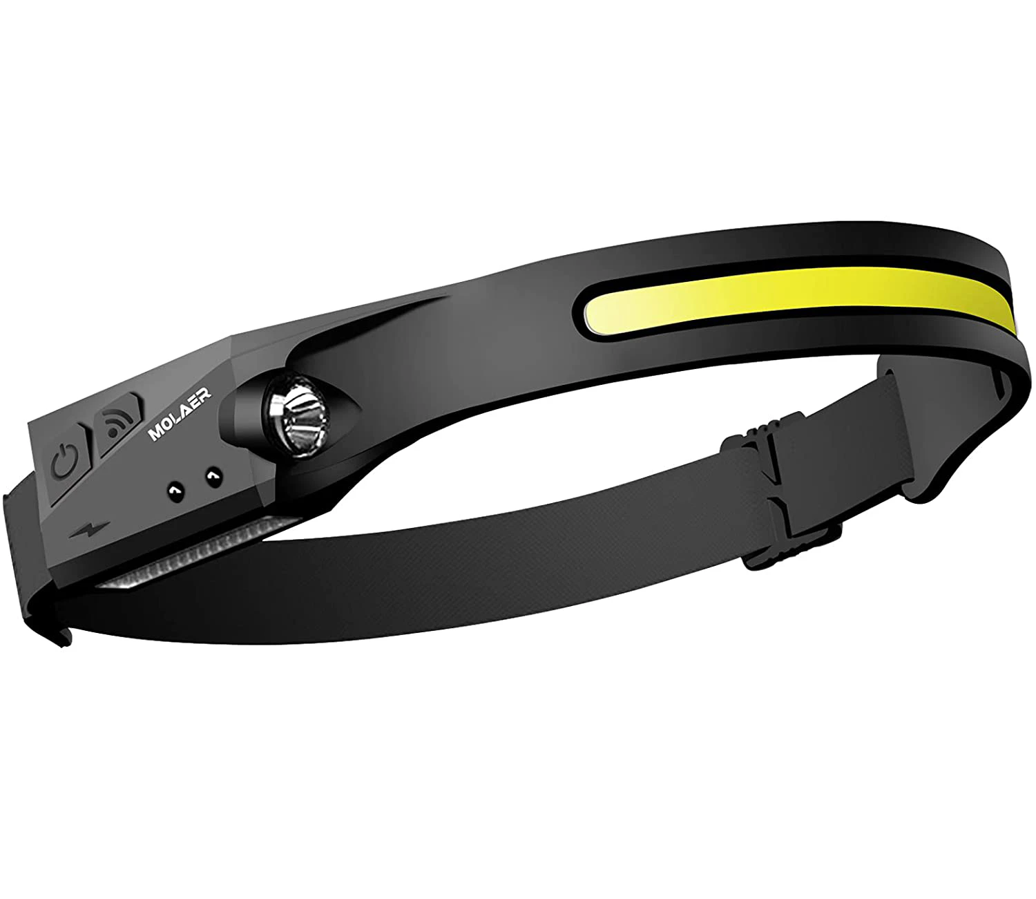 LED Motion Sensor Head Torch COB Headlight USB Rechargeable Headlamp