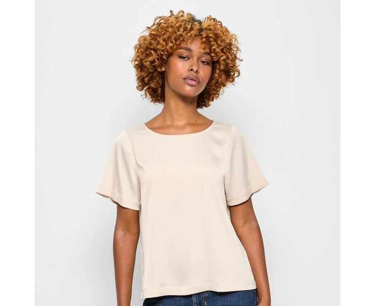 Target Petites Crew Neck Blouse