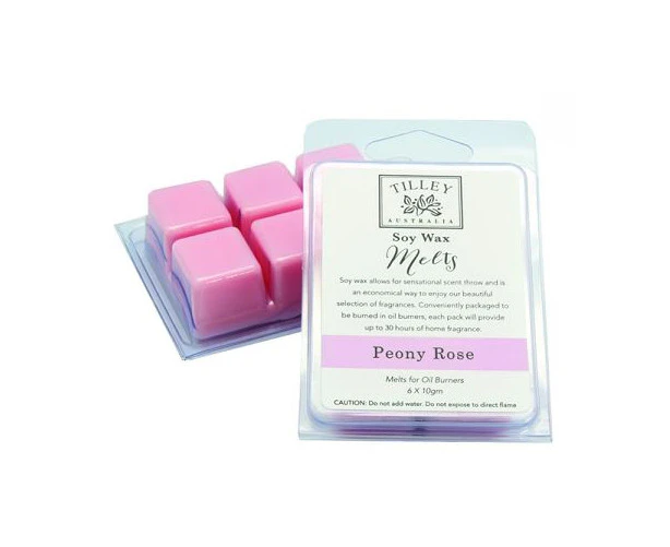 Tilley Square Soy Melts - Peony Rose