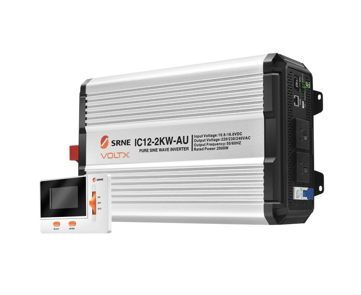 VoltX 12V 2KW Pure Sine Wave Inverter + LCD Display