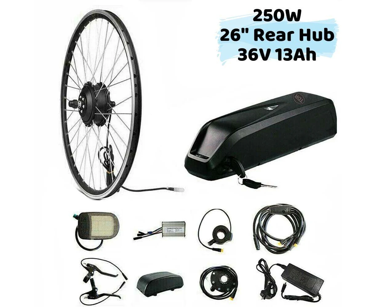 TDR 250W 26" Rear Hub 36V 13Ah Battery Electric Bike Conversion Kit