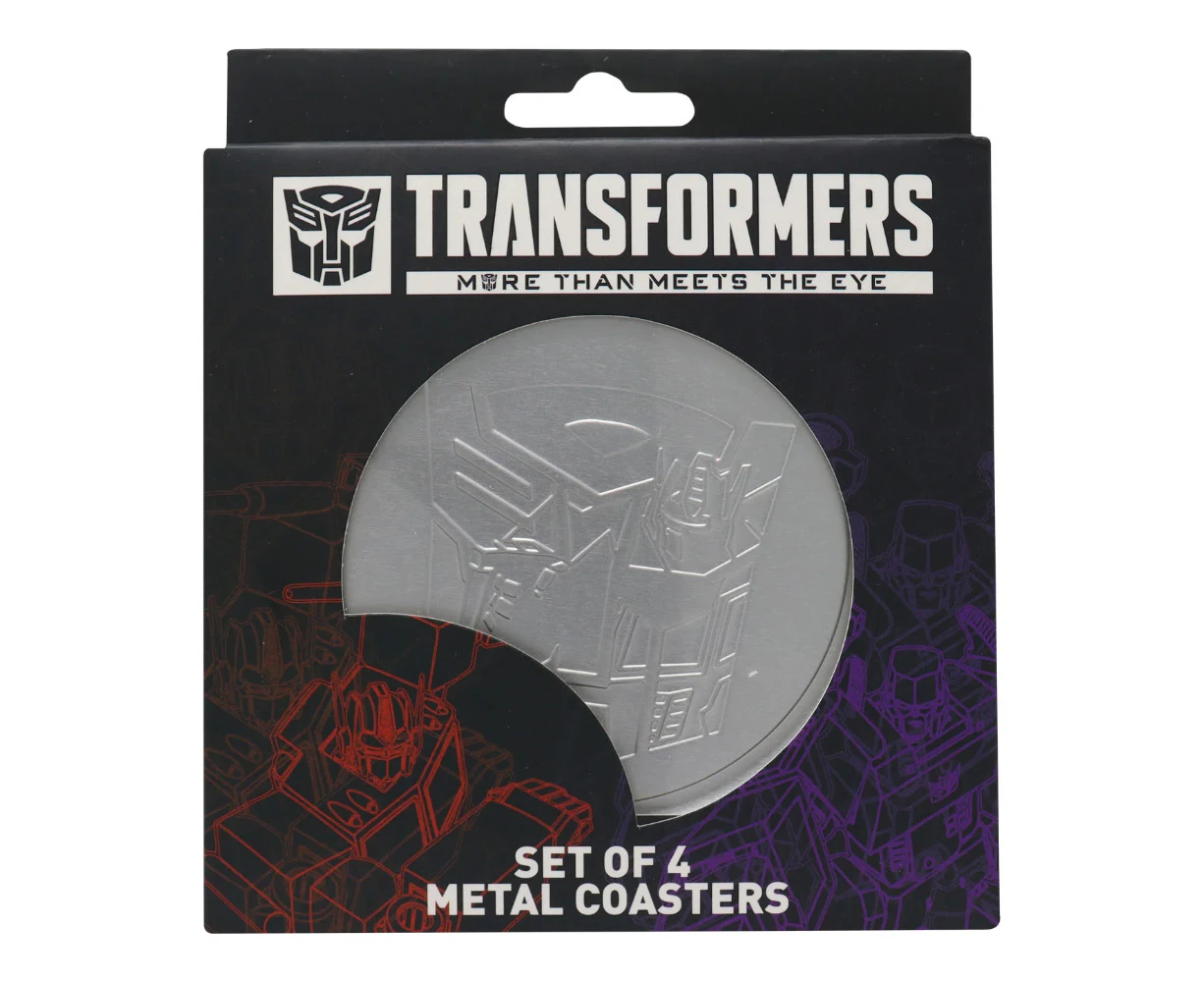 Transformers Embossed Metal Coasters 4 Pack