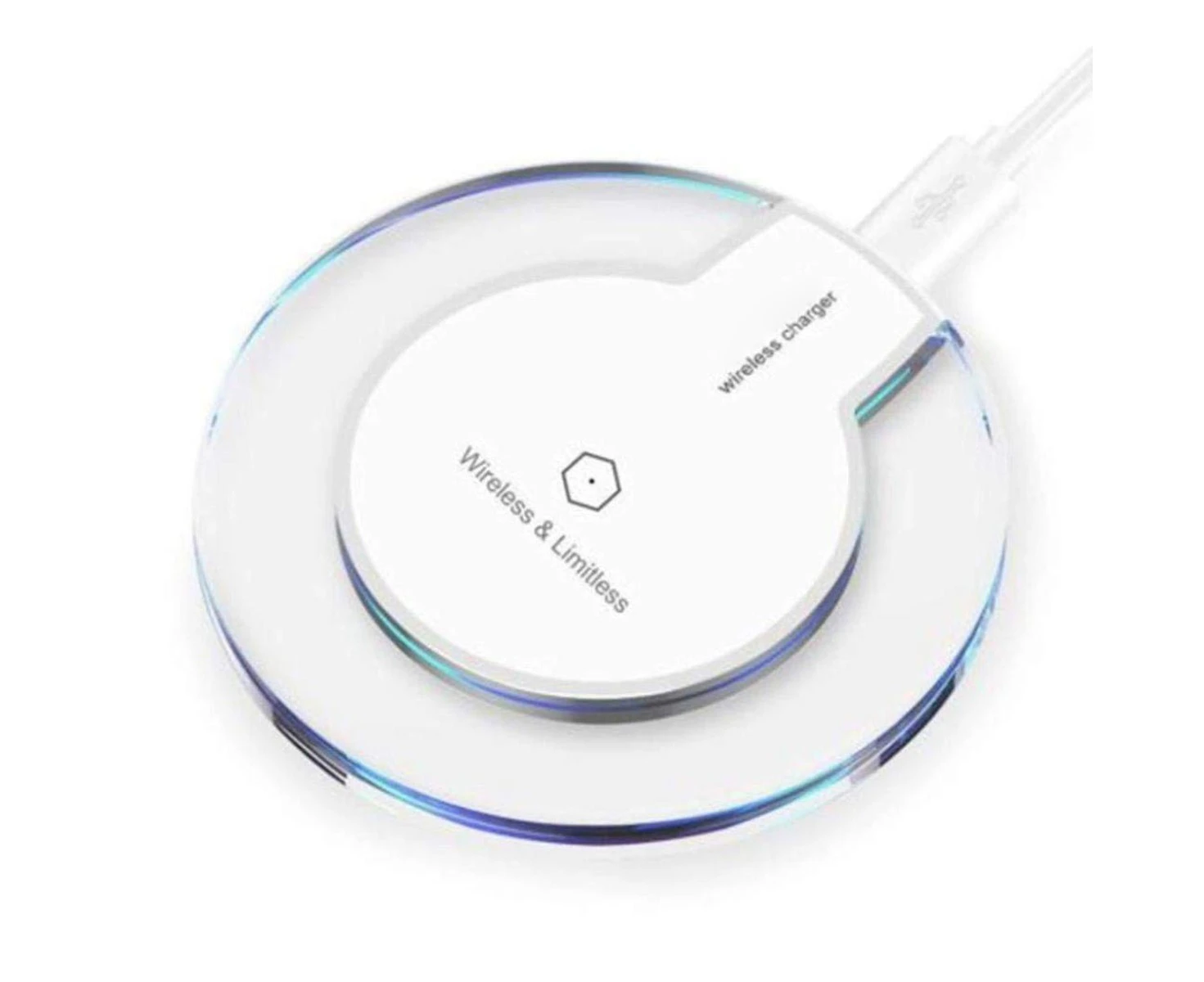 Wireless Charger Qi-Certified 7.5W Ultra-Slim Wireless Fast Charging 1.5 Hours Compatible iPhone Galaxy and All Qi-Enabled Phones (No AC Adapter)