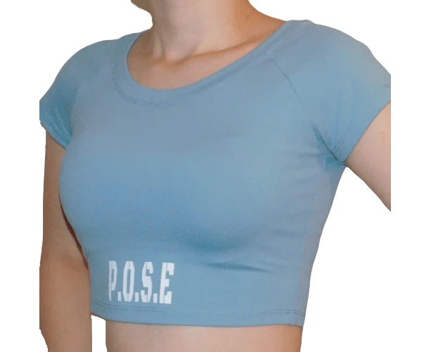 P.O.S.E Optimum Gym Sports Crop Top - Blue