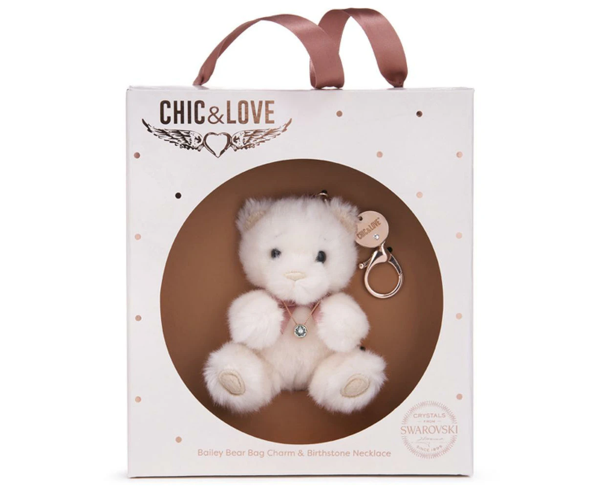 Bailey Bear: Bag Charm & Necklace - April