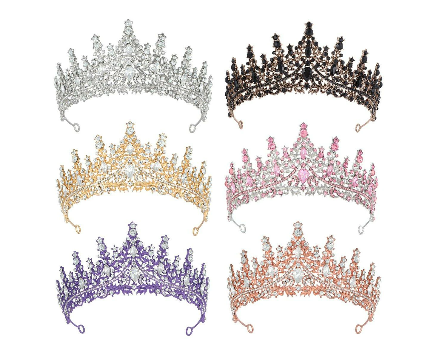 Tiara Crystal Rhinestone Crown Princess Rhinestone Crown Prom Crystal Headband