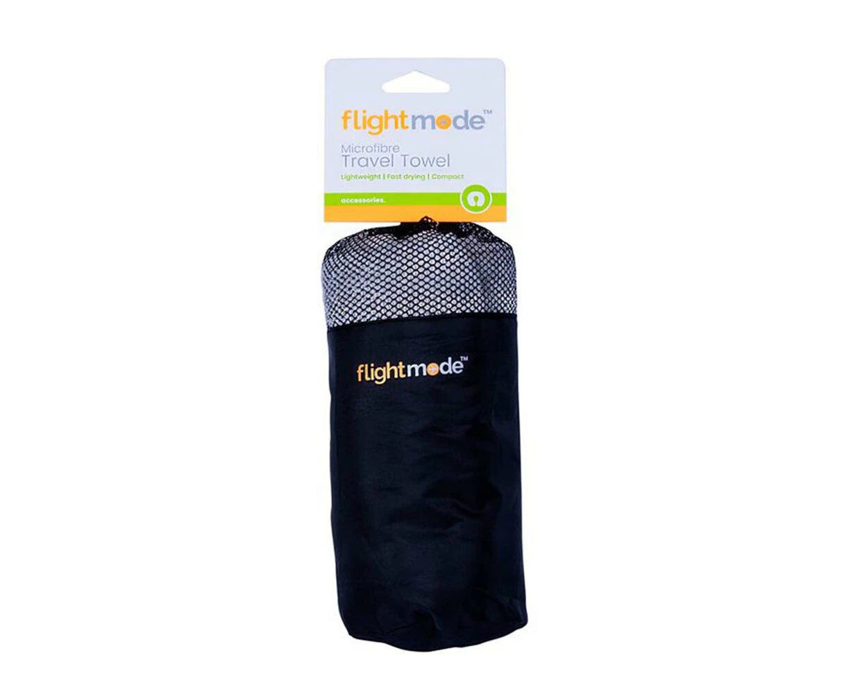 130cm Flightmode Soft/Lightweight Microfibre Travel Towel w/Carry Bag Assorted