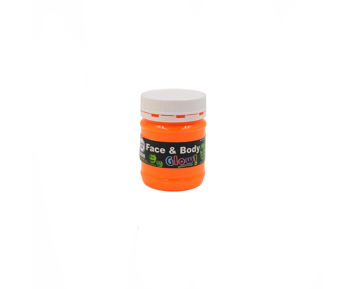 250ml-1Litre Uv Glow In The Dark Face & Body Paint - Glow In The Dark Orange