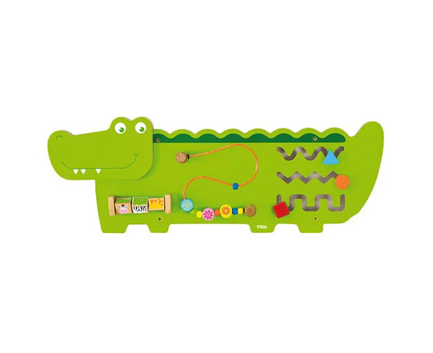 Viga Wooden Crocodile Wall Game 91cm x 32cm Educational, Motor skills, Activities Toy