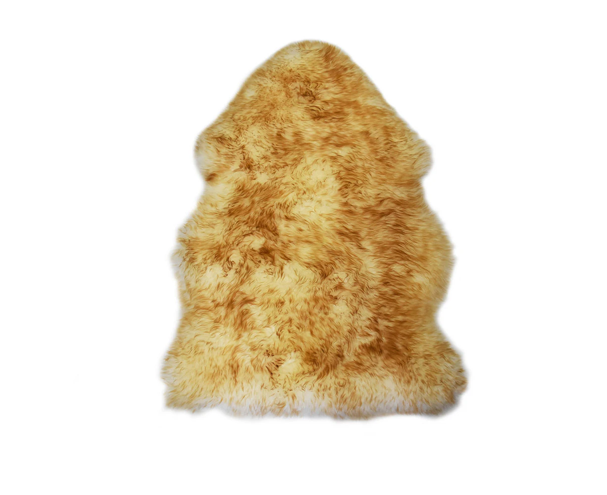 100% Genuine Sheepskin Lambskin Rug Wool Extra Large  Yellow Tip