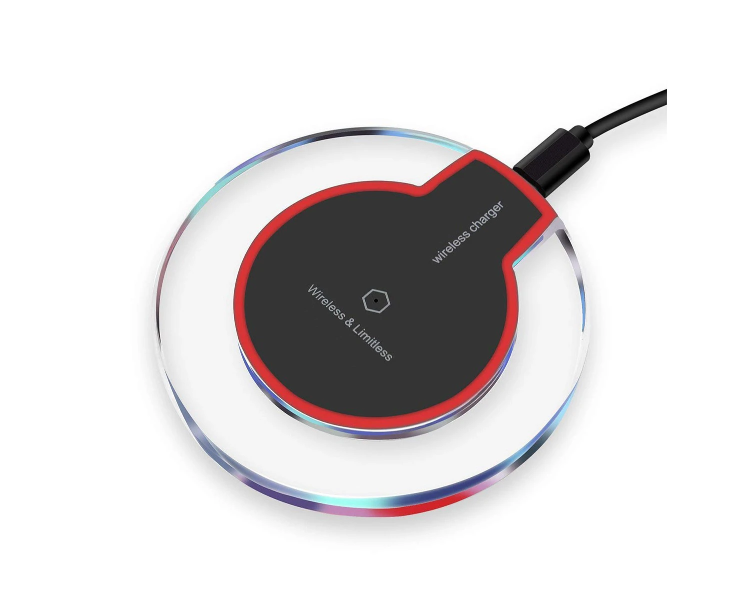 Wireless Charger Qi-Certified 7.5W Ultra-Slim Wireless Fast Charging 1.5 Hours Compatible iPhone Galaxy and All Qi-Enabled Phones (No AC Adapter)