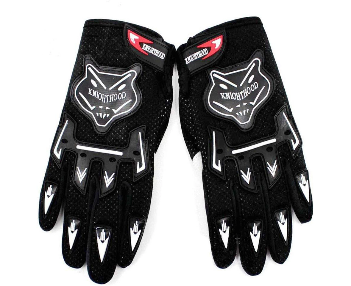 Adult Gloves For Motorcycle Motorbike Bike Dirt Pit BMX Quad ATV Outdoor Sports - Black