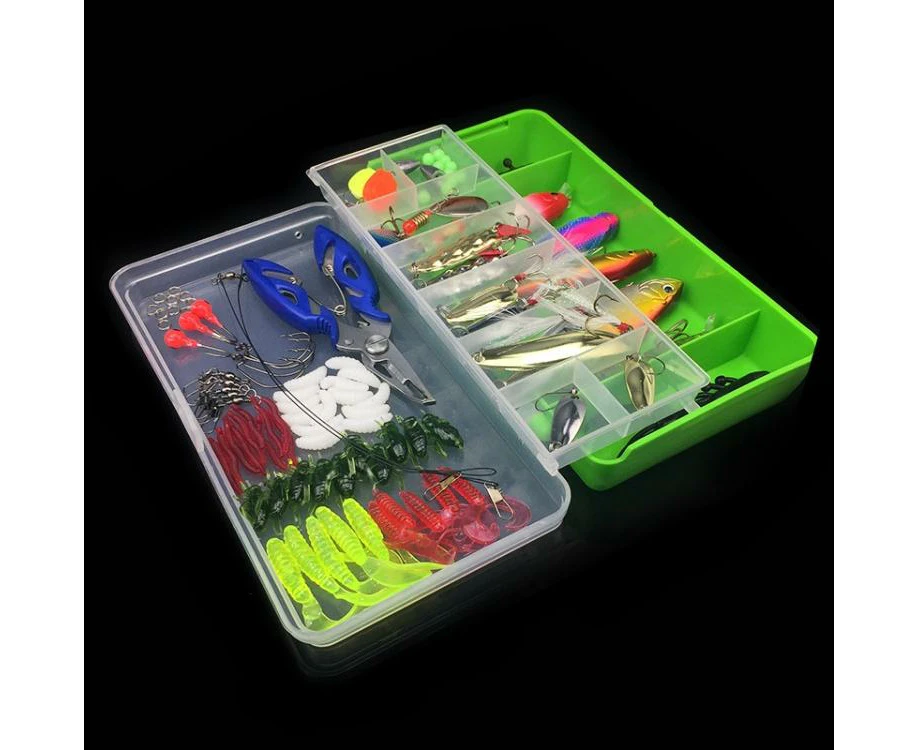 101 PCS Fishing Bait Lure Kit Fishing Tackle (Green)