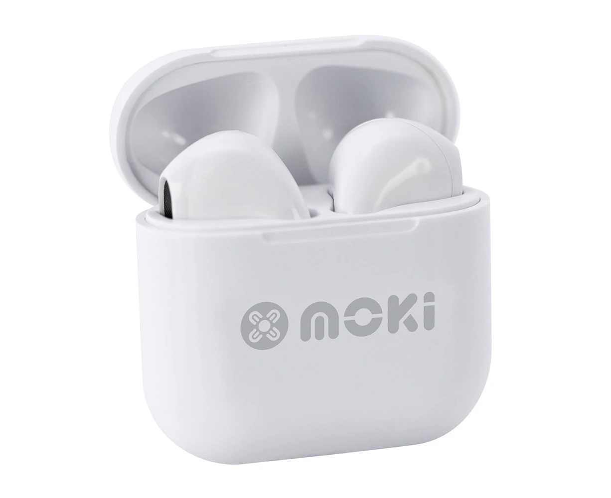 Moki MokiPods Mini TWS Wireless/Bluetooth Earphones Kids Volume Limited White