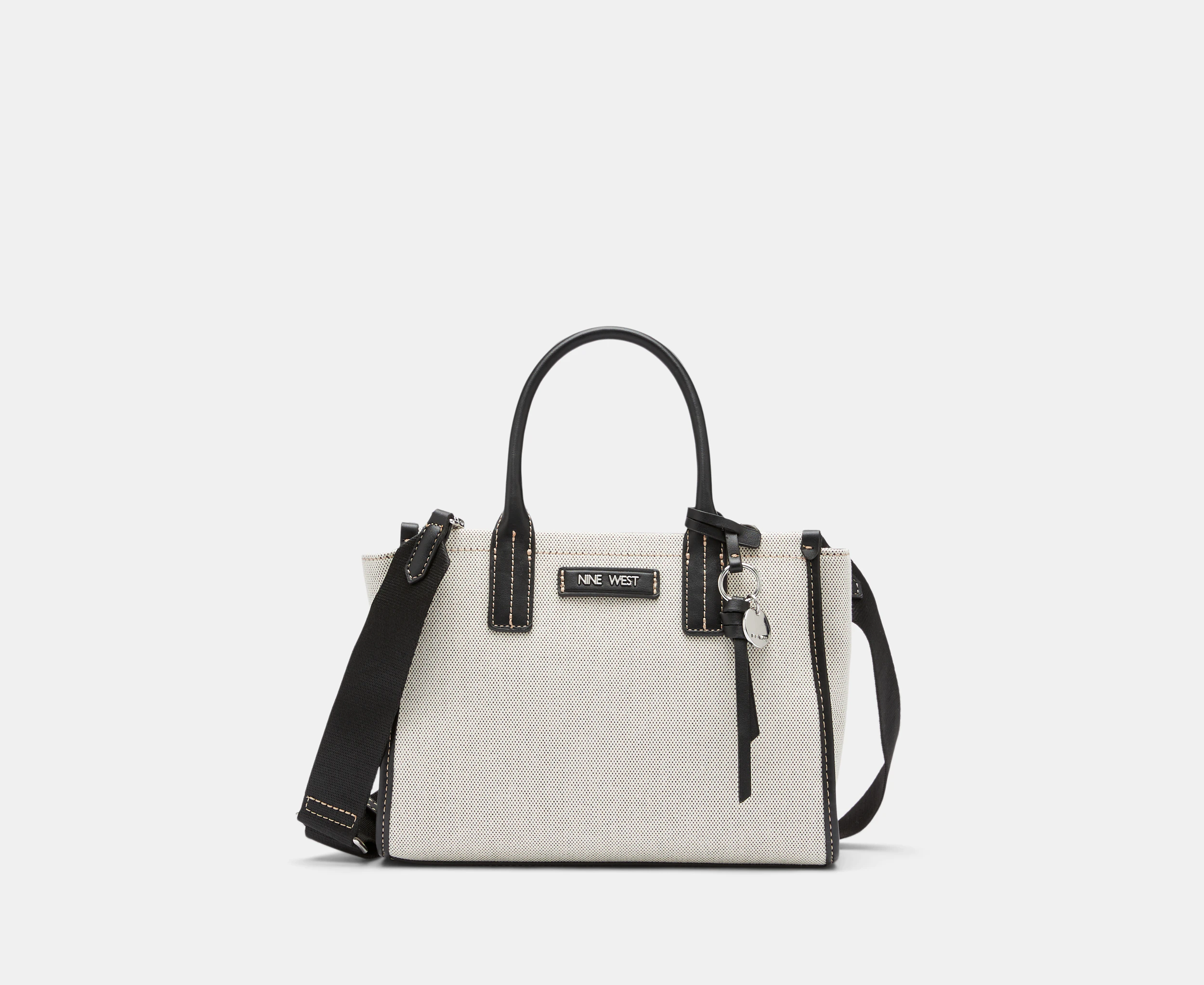 Nine West Hendrick Satchel Bag - Black/White