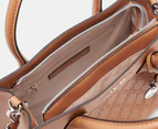 Nine West Archy Satchel Bag - Dark Caramel