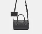 Nine West Olive Mini Bowler Satchel Bag - Black