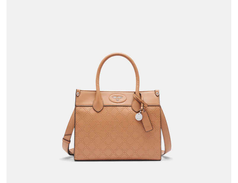 Nine West Archy Satchel Bag - Dark Caramel