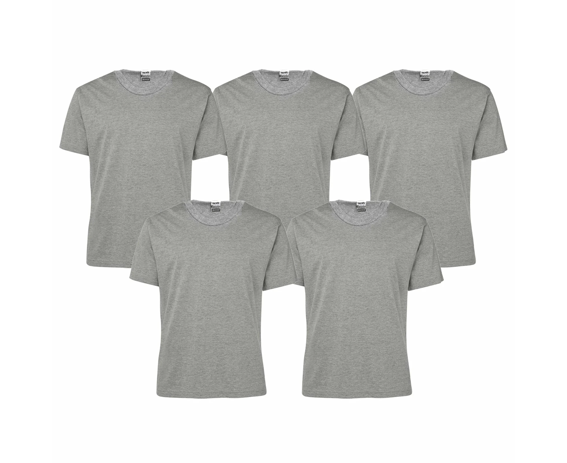 Bonds 5 Pack Crew Neck Raglan Blank Plain Basic Mens Grey T-shirt Tee Top