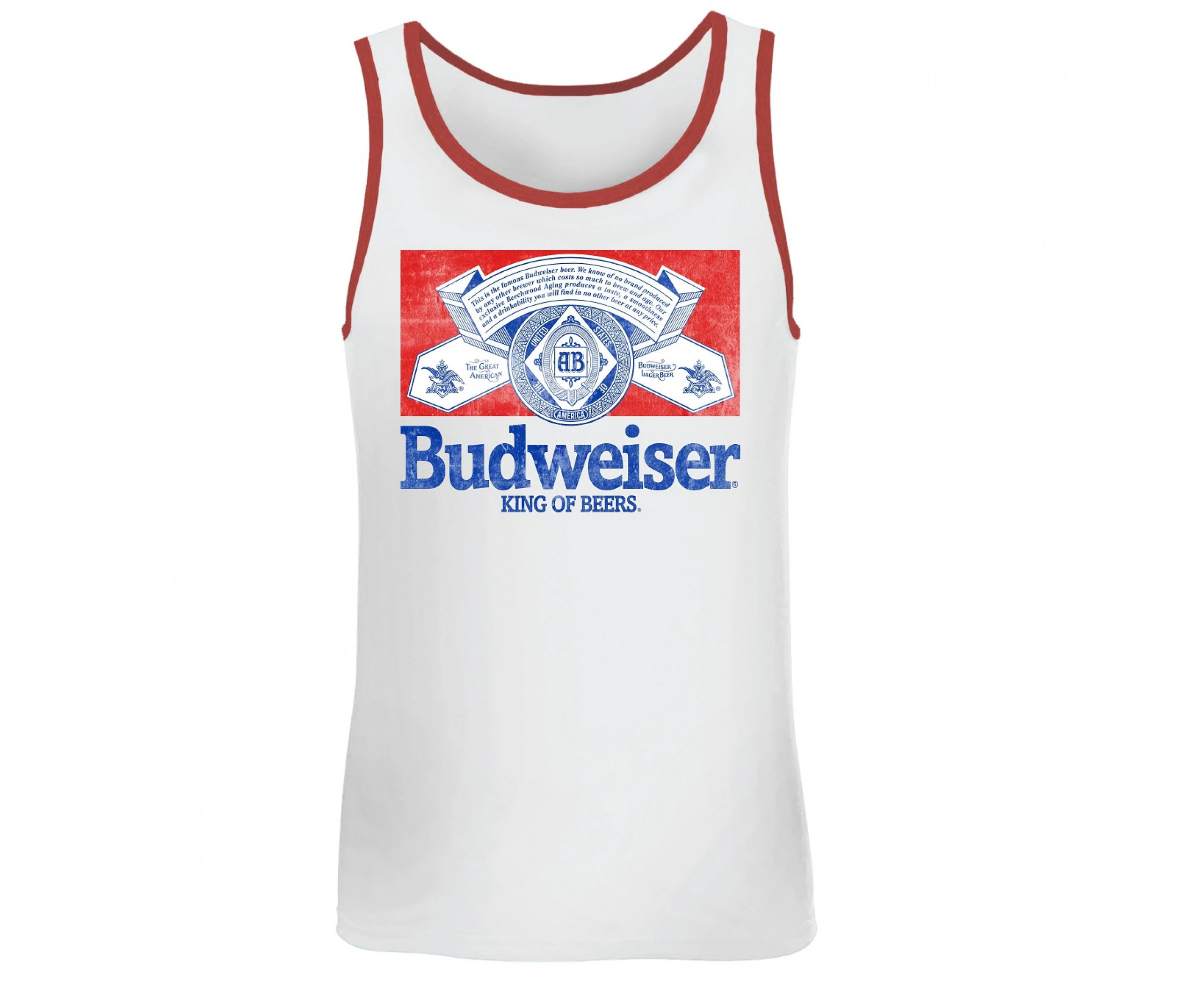 Budweiser King of Beers Red Trim Tank Top